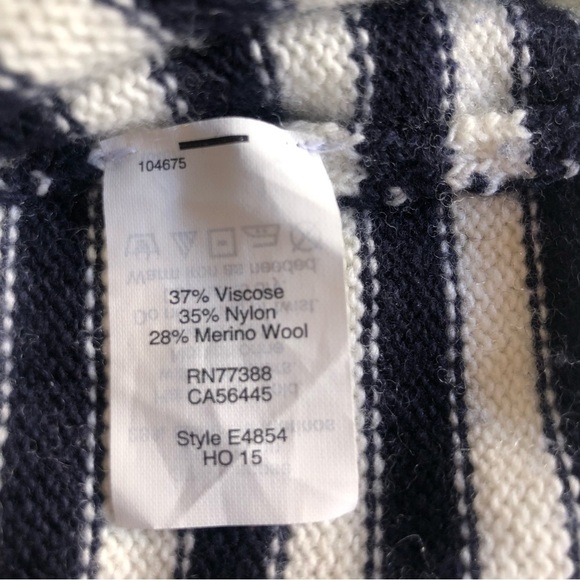 J.Crew Factory Merino Wool Blend Fair Isle Striped Sweater Size S - Picture 5 of 9